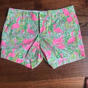 Lilly Pulitzer flamingo shorts